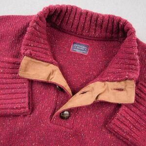 UNTUCKit Mock Neck Knit Speckled Lambswool Nylon Pullover Sweater Men XXL